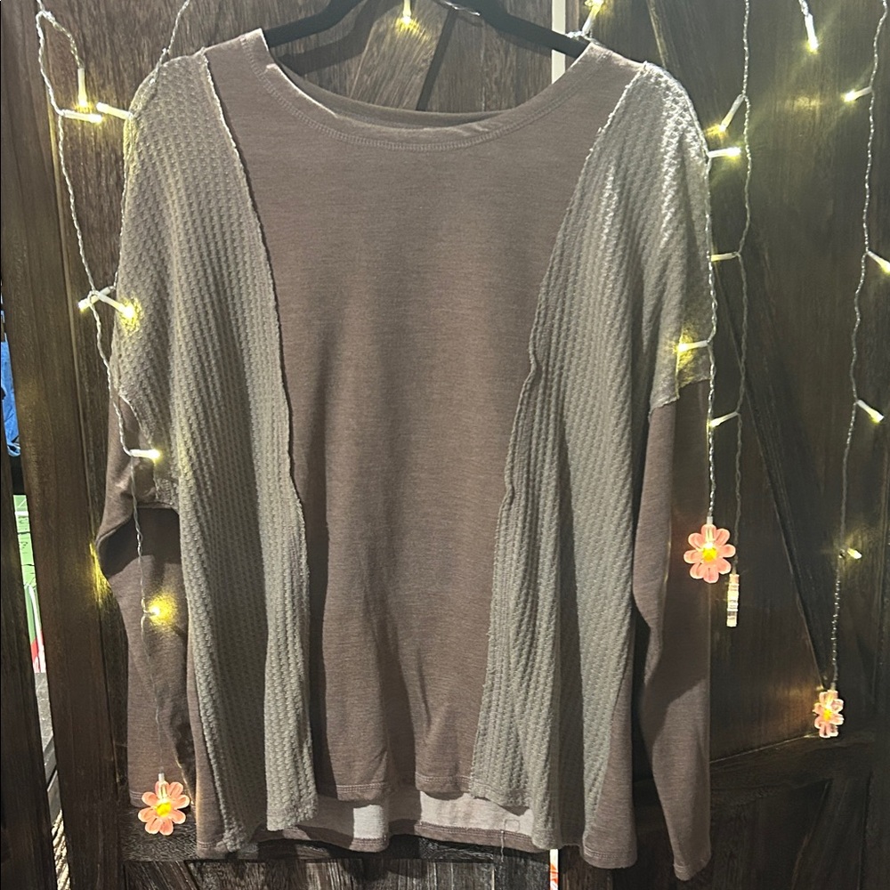 Source Unknown Brown and Gray Sweater